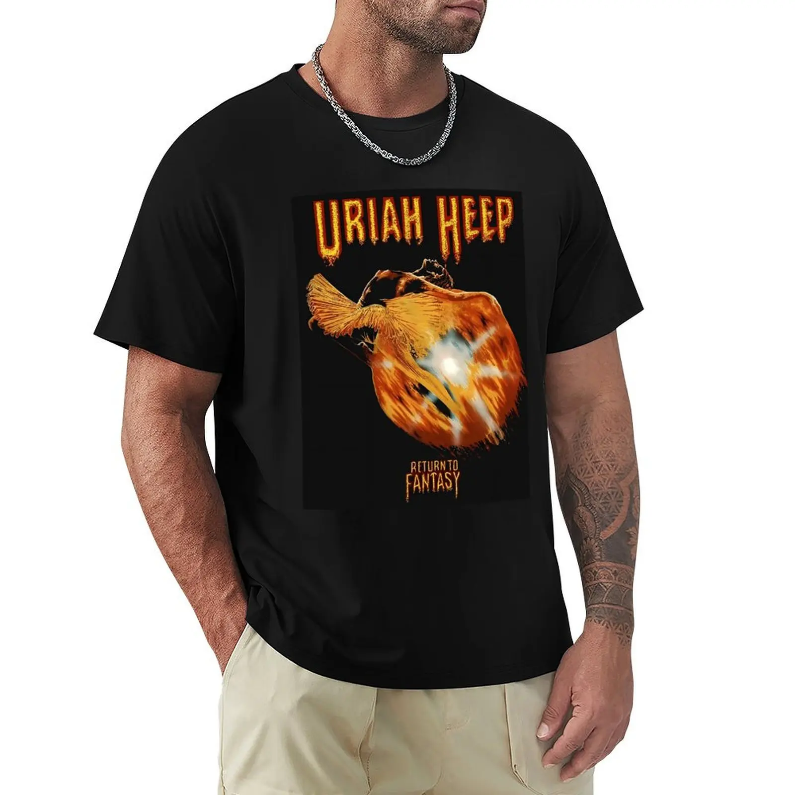 Uriah Heep New Band Return To Fantasy T-Shirt boys whites shirts graphic tees mens white t shirts