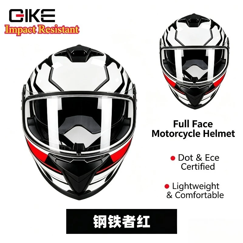 Genuine CHIKE Full-Face Motorcycle Helmet, Compatible with Both Electric Scooters and Motorcycles All Year Round