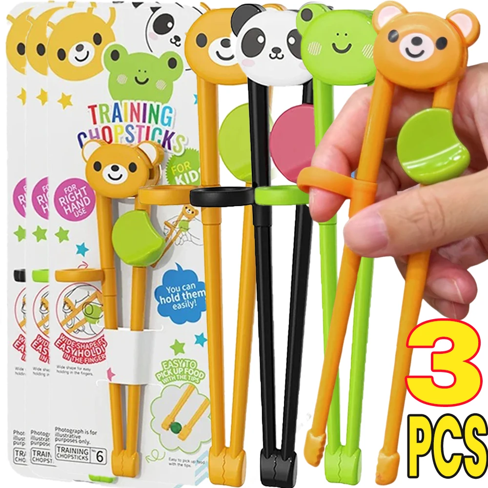 Cartoon Animal Chopsticks For Children Cute Bear Panda Elementary Learning Chopstick Baby Kids Training Tableware Food Sticks