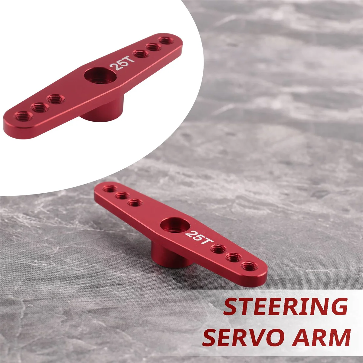 A03V 25T Steering Servo Arm Horn Metal Parts Double Steering Arm For Futaba