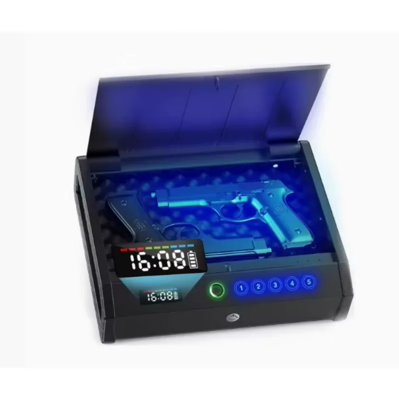 Key Lock Anti-Fall Car Safe Box Fingerprint Password & Screen Display-Secure and Convenient Car Storage