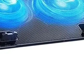 Cooling Stand for Laptops Featuring Dual Turbo Fans and Perforated Metal for platform for Uniform Heat Dissipation