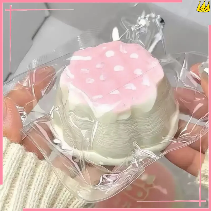Juguete exprimidor de pudín con lazo de simulación, herramienta para aliviar el estrés de oficina de tacto suave, adorno de juguete, regalo de cumpleaños para fiesta