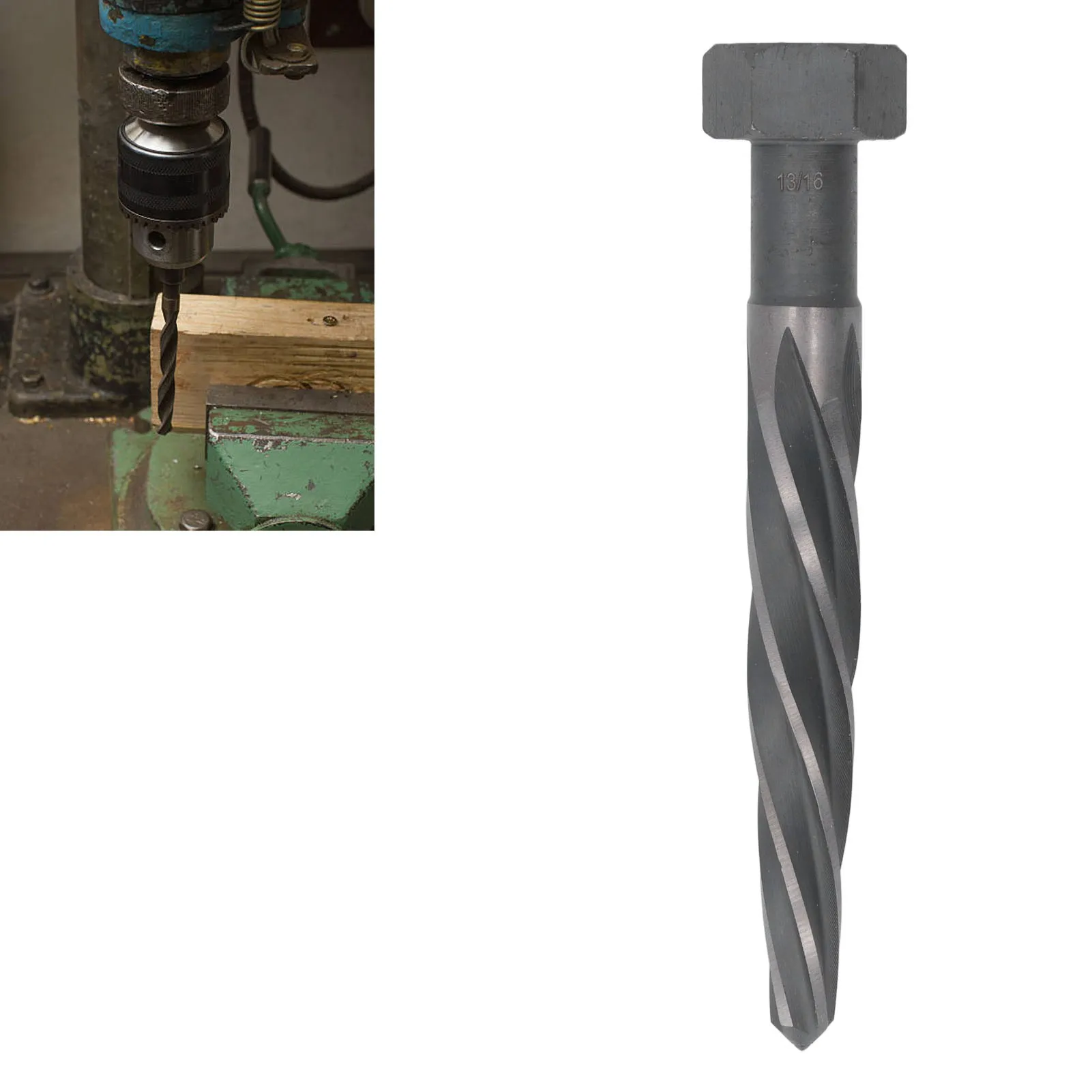 

Hex Shank Reamer 13/16in 5 Spiral Flute Hex Shank Reamer HSS6542 M2 HSS for Auto Steel Plate Aligning