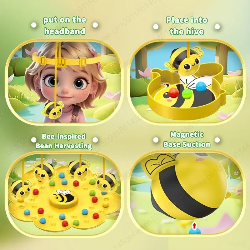 Little Bumblebee Gioco da tavolo multifunzionale Puzzle Giocattoli da pesca Giocattoli educativi interattivi per bambini Regalo di Natale Gioco per famiglie