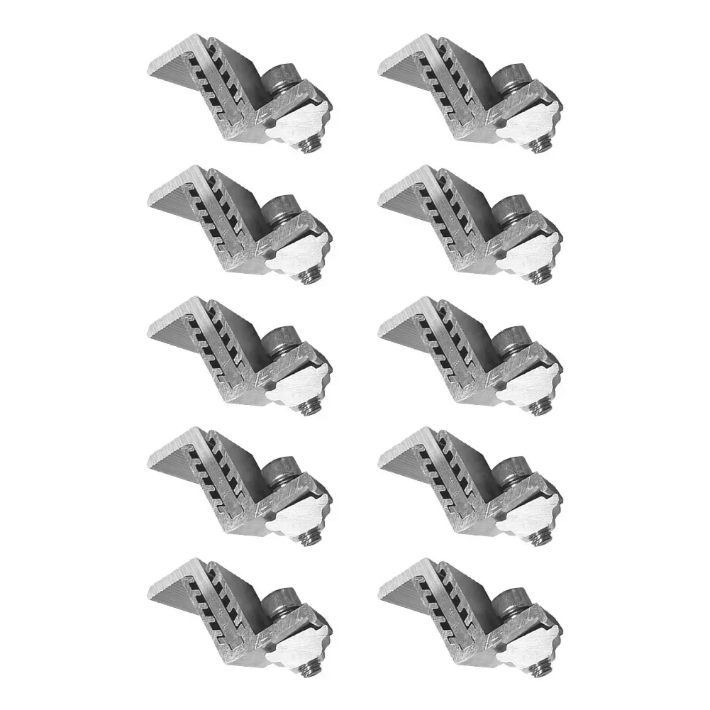

High Performance Adjustable Side Pressure Clamps 10PCS Aluminum Alloy Clips for Reliable Use in Solar Installations