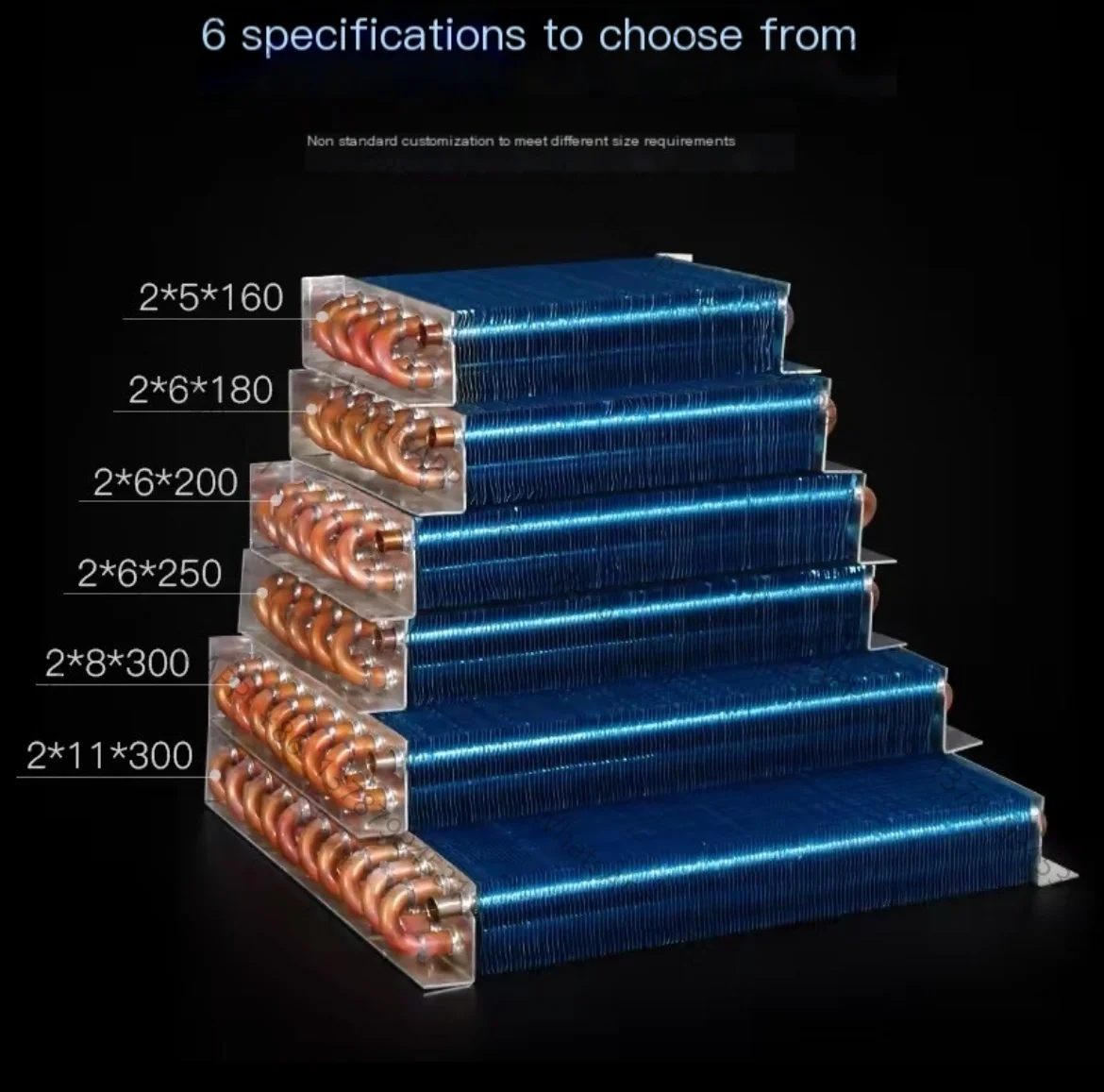 1PCS copper tube heat exchanger for Physical cooling condenser coil refrigerator aluminum fin heat exchanger Small without shell view 2