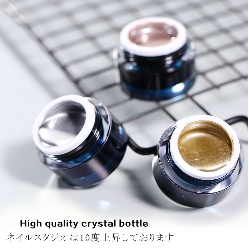 Vendeeni-طلاء أظافر جل مسحوق معدني عالي الكثافة ، طلاء لامع بالأشعة فوق البنفسجية ، طلاء مانيكير ، ورنيش ، ذهبي وفضي ، 3 ألوان لكل مجموعة