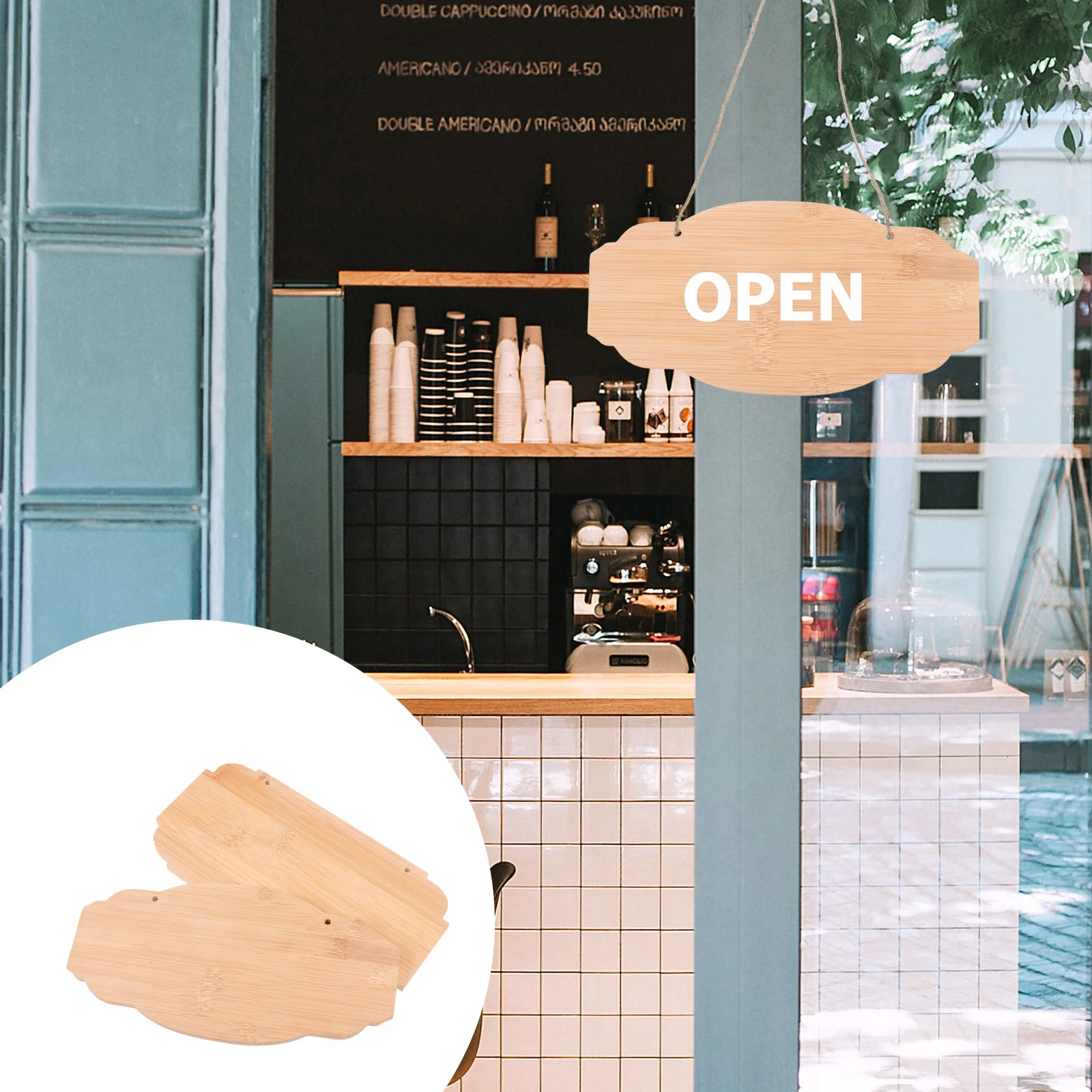 

2Pcs Bamboo Pendants DIY Bamboo Boards Blank Hanging Tags Door Plates Create Relaxing Atmosphere Blank Hanging Tags