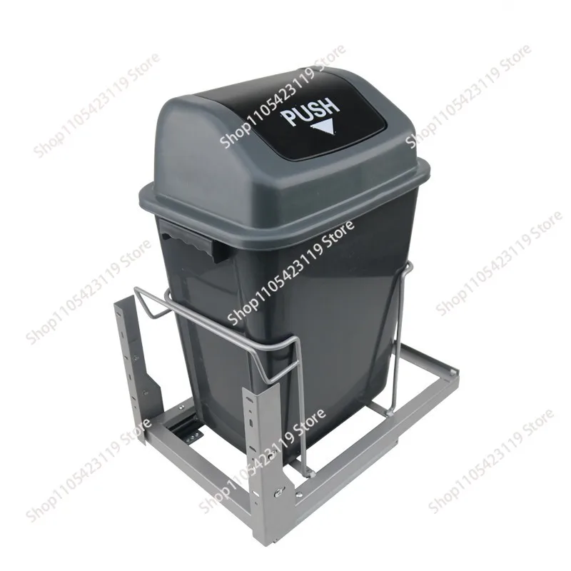 Kitchen High Body Pull Embedded Hidden Kitchen Waste Bin Cabinet Pull Basket Dry and Wet Separation Large Home with Door