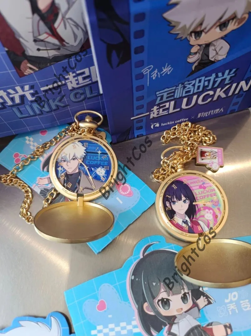 [Offical Collab] Link Click X Luckin Game Anime Time Freeze Felix Liuxiao Charles Etc. Badge Pocket Watch Charm Laser Ticket view 2