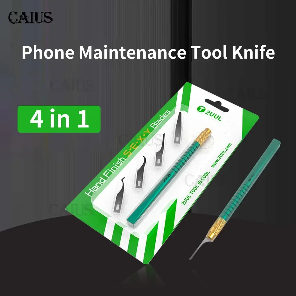 2UUL DA11 Knife Professional Mobile Phone Maintenance Tool Knife Chip IC Glue Removal Scraper Sheath for IPhone CPU Nand