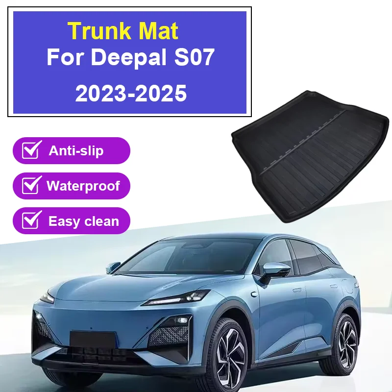 

Задний коврик в багажник автомобиля для Deepal S7 Changan S07 2023 2024 2025, детали багажного подноса, водонепроницаемый противоскользящий поднос, напольный коврик, авто