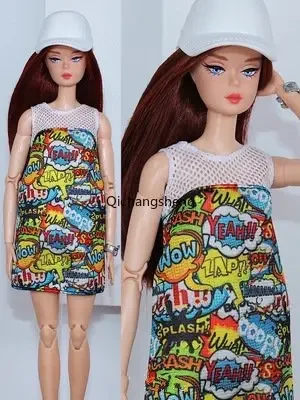 1/6 Dolls Accessories Summer Holiday Mini Dress For Barbie Doll Clothes Princess Outfits Sleeveless Sundress Kids DIY Toys 11.5