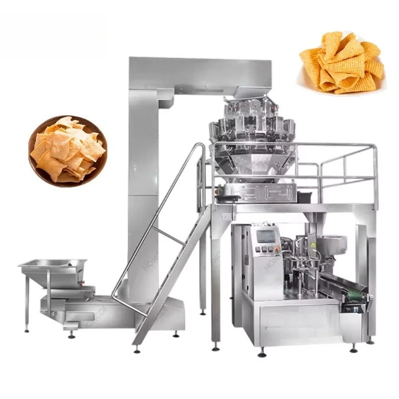Industrial Grade Stainless Steel Pellet Packaging System Multi-head Weighing Packaging Machine For Meat Products Bagging
