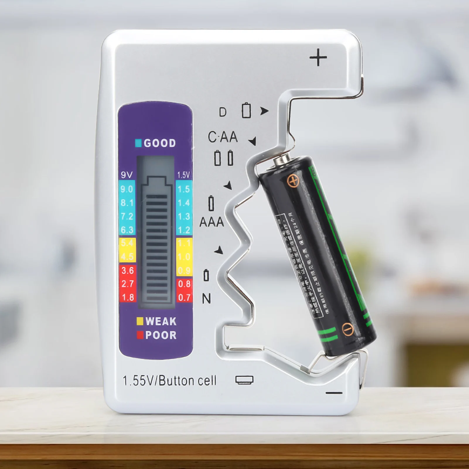 Electronic Tool Battery Rechargeable Battery Digital Battery Tester Battery Capacity Detector Checker Measuring Tool 90 x 60mm