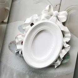 DIY Retro Mirror Frame Aromatherapy Gypsum Storage Tray Silicone Mold Jewelry Display Plate Plaster Crafts Moulds