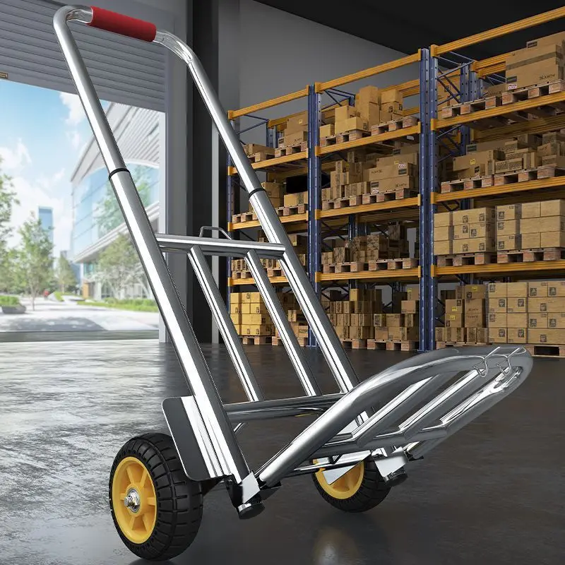 portable-lightweight-hand-pulled-shopping-cart-vegetable-buying-stall-goods-moving-utility-vehicle-quiet-stainless-steel-handle
