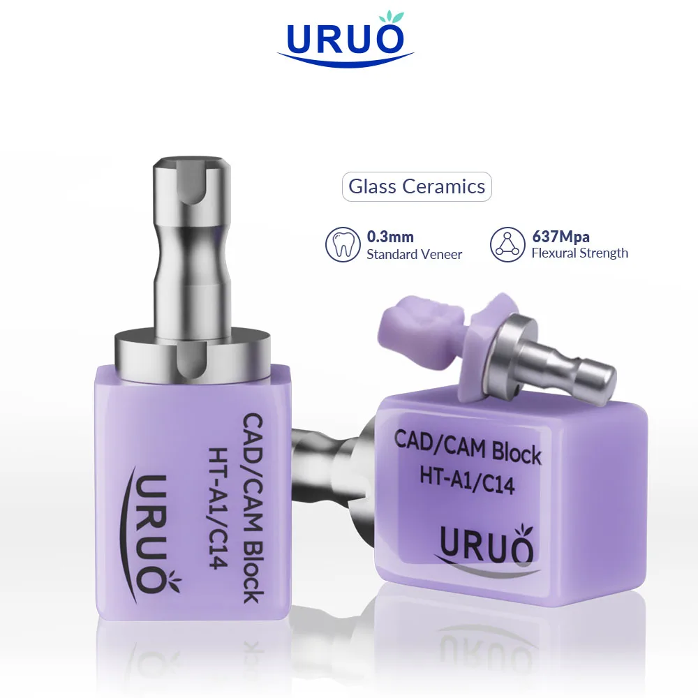 

Dental Lithium Disilicate C14 Glass Ceramic Cubes Blocks CAD/CAM Dental Lab Materials LT/MT/HT Veneers, Crowns Dental Materials