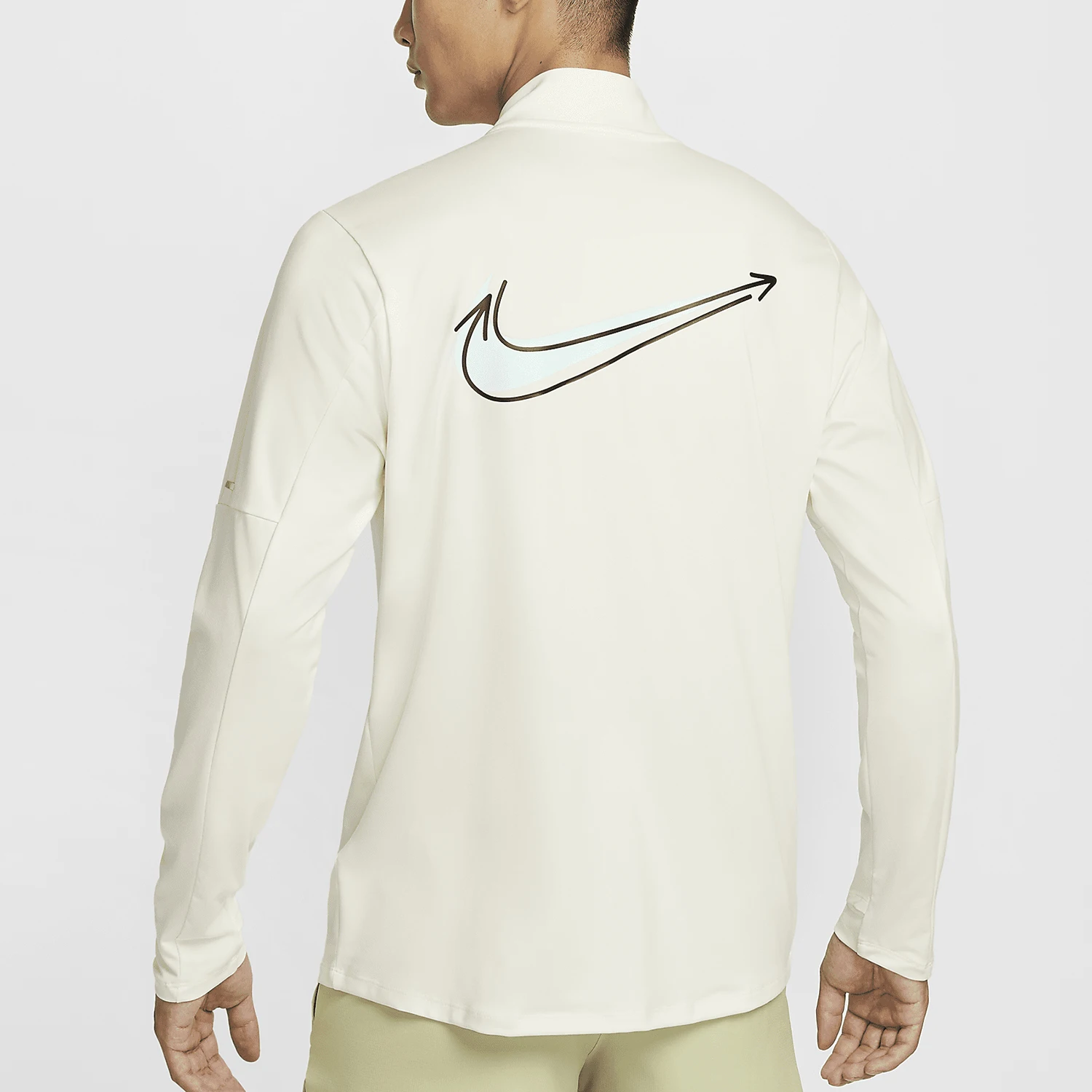 Nike Oficial Genuine Element Dri-FIT Top de corrida masculino com proteção solar HQ4733-133