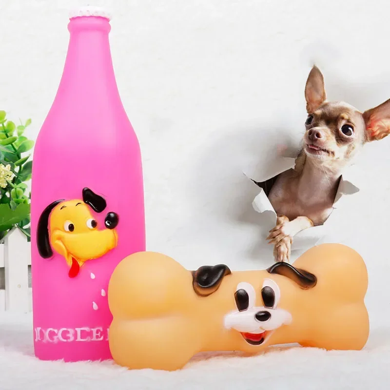 Creative Squeak เบียร์ขวดของเล่นสุนัข Puppy Interactive Chewing สัตว์เลี้ยงสุนัขของเล่นทำความสะอาดฟัน Pet Squeaker ของเล่นสุนัขขนาดใหญ่