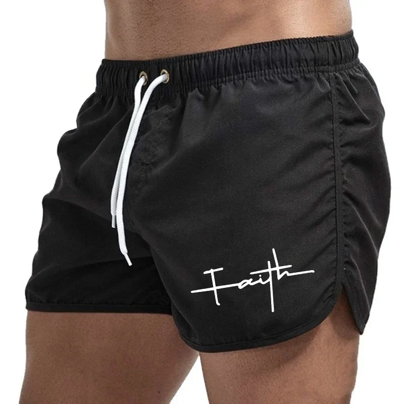 

Drawstring Ventilate Quick Drying Men's Swimming Shorts Beach Trunks Summer Homme Surf Gym Pants Fashion Casual Daily Sports