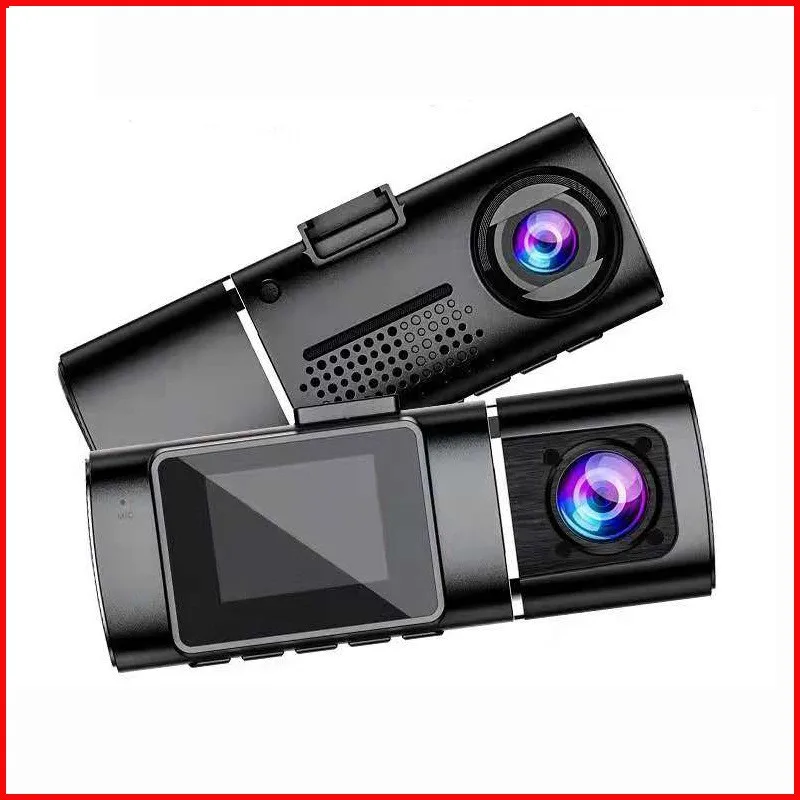 

H190+ 1080P Black Dashcam Dual Lens HD 1.5 Inch Screen Night Vision Enhanced Fill Light Cycle Video Low Light Night Vision