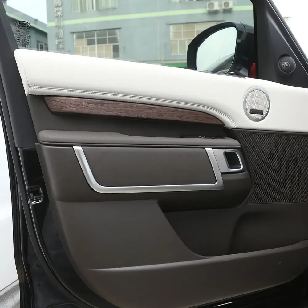 For Land Rover Discovery 5 2017-2020 L462 LR5 Car-styling ABS Matte Chrome Interior Door Decoration Strips Accessories 4pcs/set