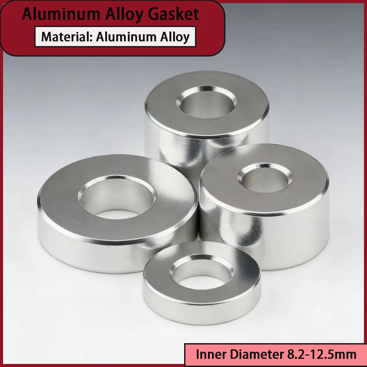 Aluminum alloy washer with inner diameter of 8.2-12.5mm is used for automobiles, electronics, aviation, etc
