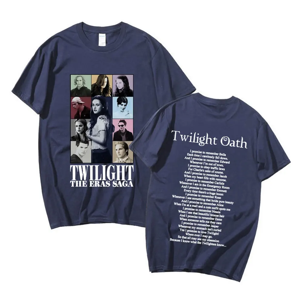 Twilight The Oath Saga T-shirt Bella Jakob Edward Graphic T Shirt Men Women Fashion Aesthetic Oversized Tshirt Unisex Streetwear