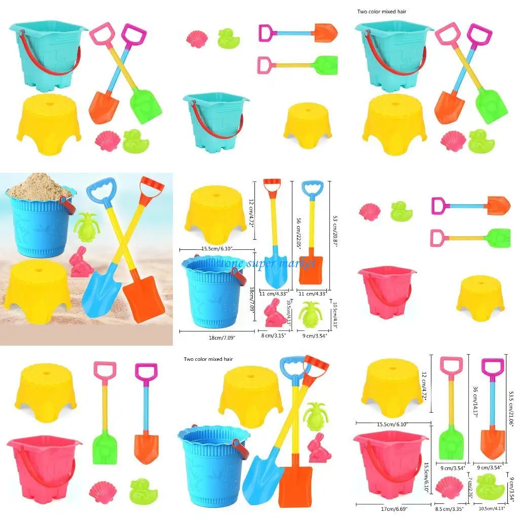 090B かわいいサンドボックス城型おもちゃバケツ砂遊びビーチおもちゃ型子供のパーティーの好意