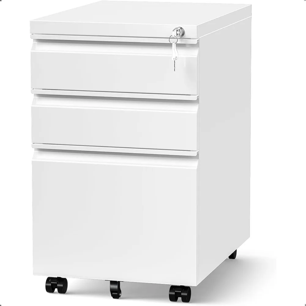 Steel Storage Cabinet with 5 Adjustable Shelves, Garage Shelving Cabinet with 2 Lockable Doors, Tool Cabinet for Garage Storage