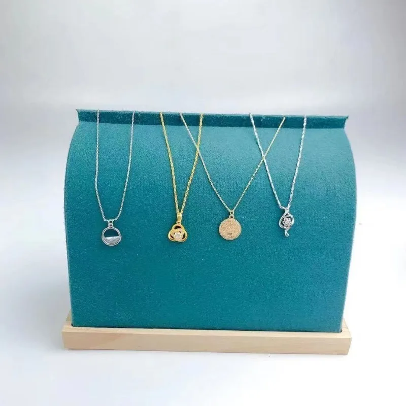 حامل قلادة من الخشب الصلب، حامل تخزين قلادة بسيط، رف عرض المجوهرات الفاخرة، منظم المجوهرات