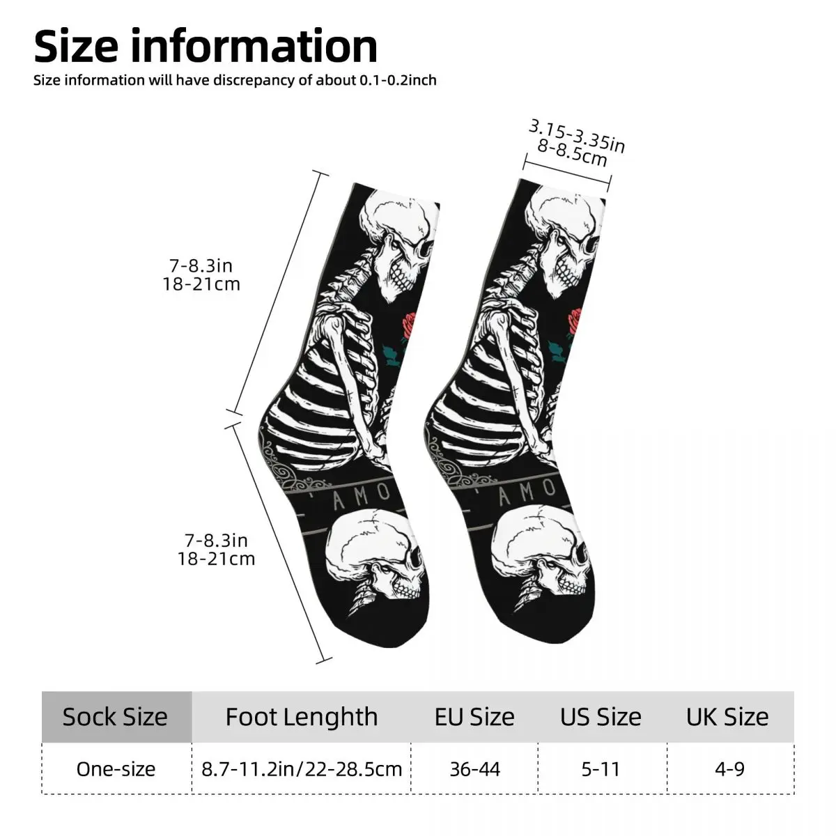 Zabawna szalona kompresja The Lovers Sock dla mężczyzn Hip Hop Harajuku Happy Quality Pattern Printed Boys Crew Sock Nowość Prezent