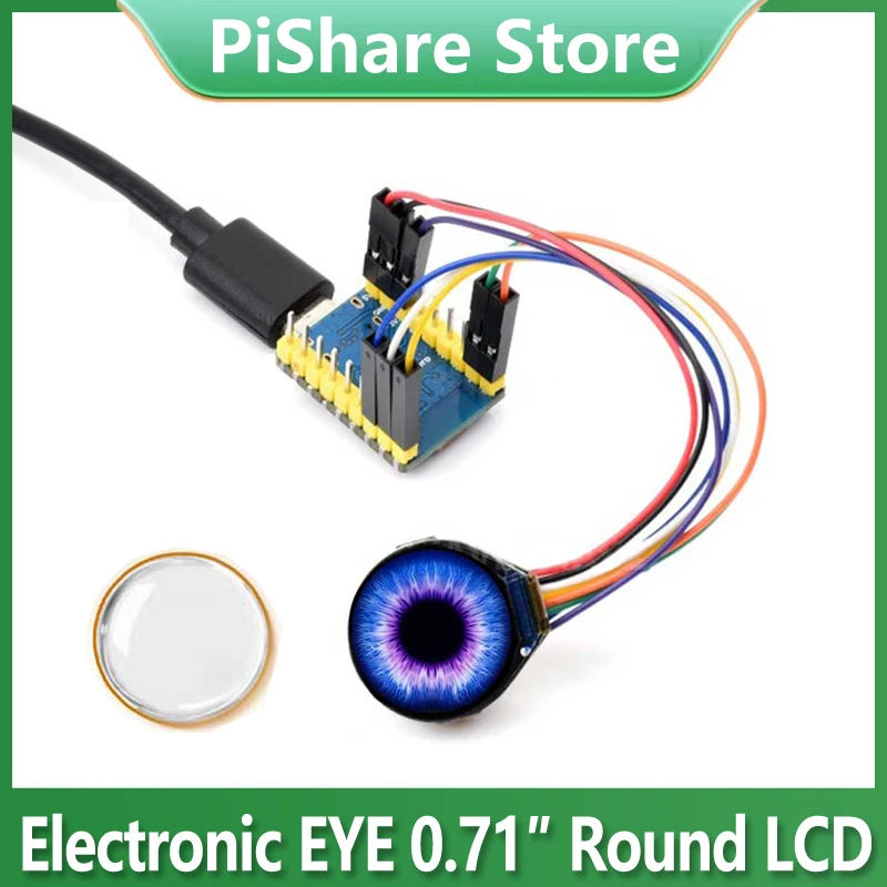 Pantalla LCD redonda electrónica EYE de 0,71 pulgadas para Arduino Raspberry Pi ESP32 Pico STM32