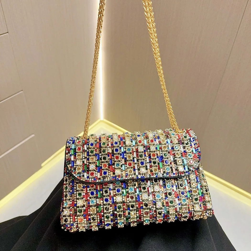 J150 Luxury Bags 2025 Sweet Memory Socialite Banquet Bag, Chain Handbag, Shoulder Bag, Crossbody Bag Diamond Studded Banquet Bag