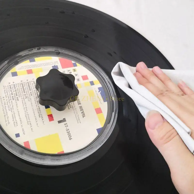 e56b سجل فينيل التسمية مقاوم للماء لـ Vinyl Record Cleaner Clip Clip Clipt Clip