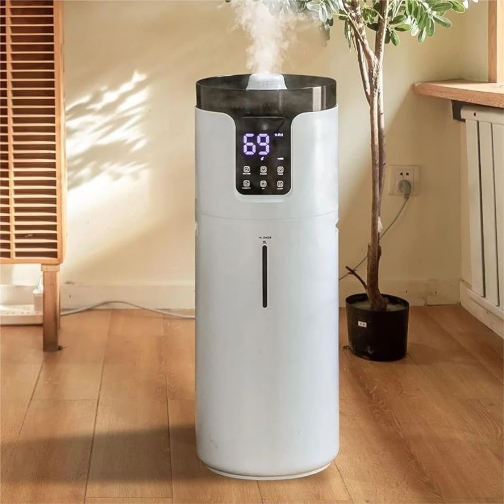 

2000 square feet of ultrasonic cold mist humidifier with extension tube and aromatherapy box for the entire house