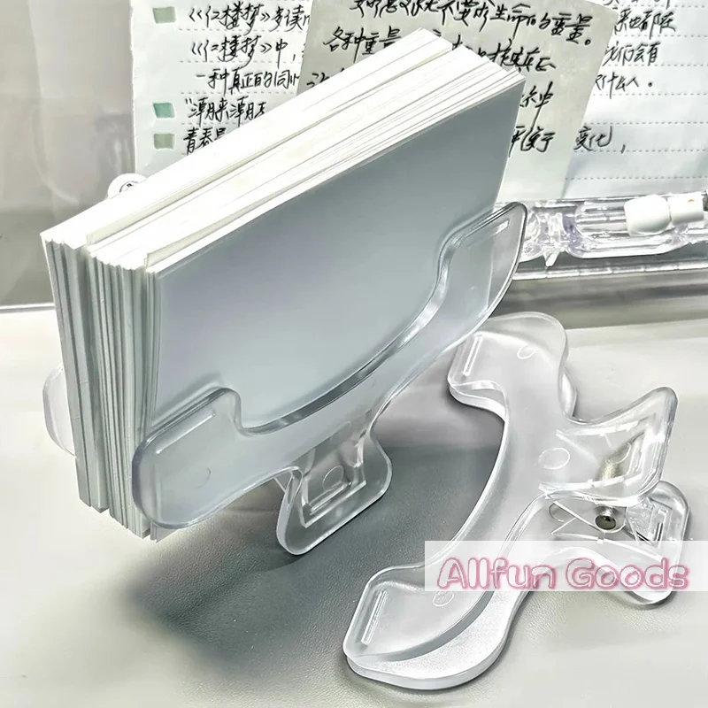 Clips de livre fixes simples, porte-pages transparents givrés, outil de lecture, clip pour mémo, accessoires de bureau Kawaii, porte-notes pratique