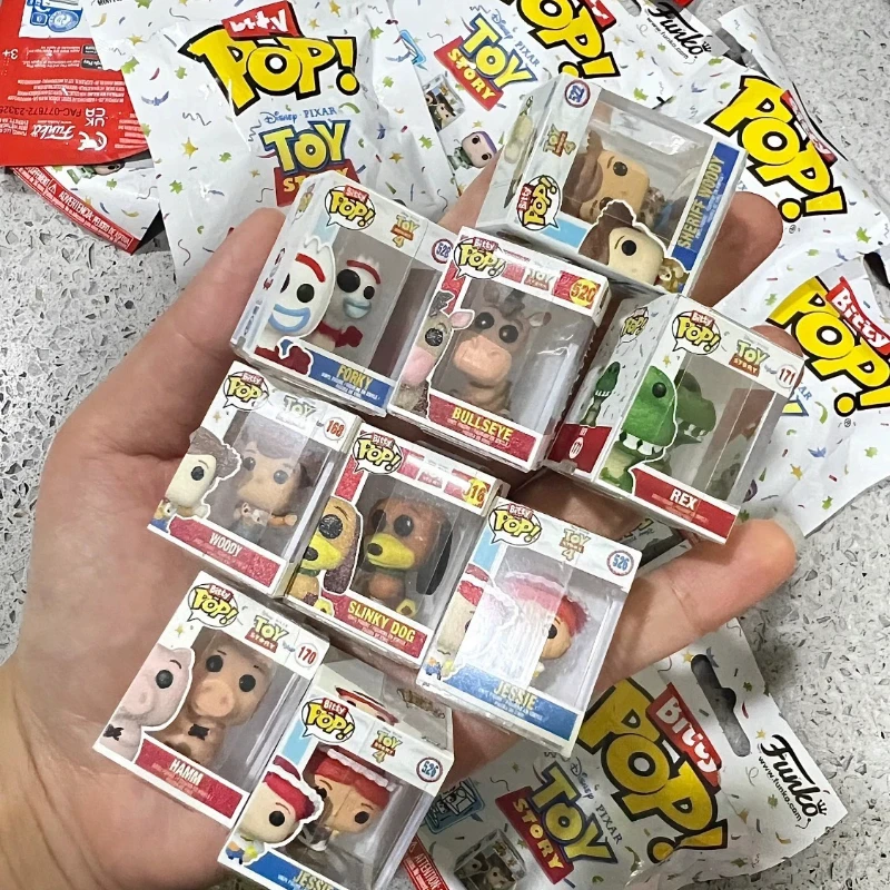 Toy Story FUNKO POP Mini Pop Periferico Woody Rex Anime Periferico Q Versione Collezione di giocattoli Ornamenti per il desktop Regali per bambini