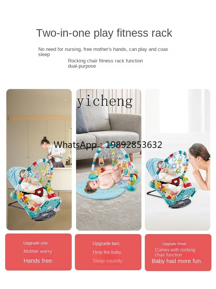 AH Klavier-Gymnastikständer für Neugeborene, multifunktionales Baby-Spielzeug, springender Stuhl, liegender Koax