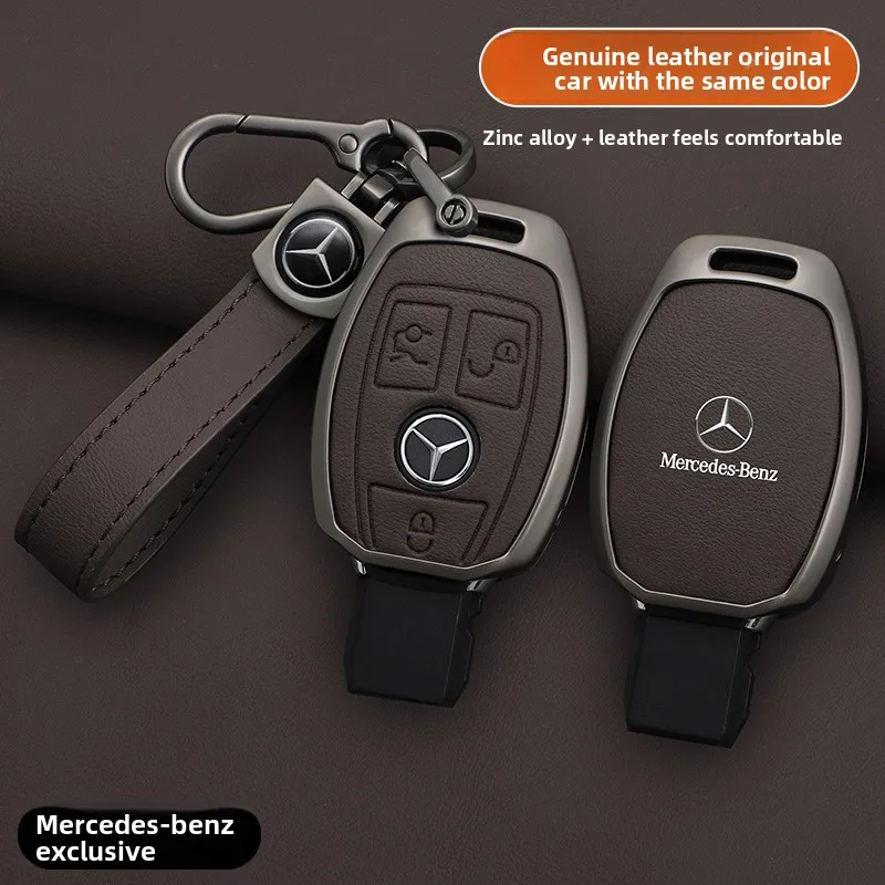 

Car Gold Edge Key Case for Mercedes Benz A B C E S Class W204 W205 W212 W213 W176 GLC MAYBACH TPU Keychain Protective Case