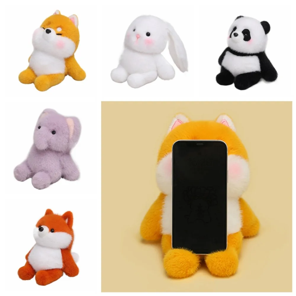 

Phone Holder Panda Plush Toy Dog White Rabbit Elephant Plush Doll Pet Cartoon Plush Animal Doll Kids Holiday Gifts