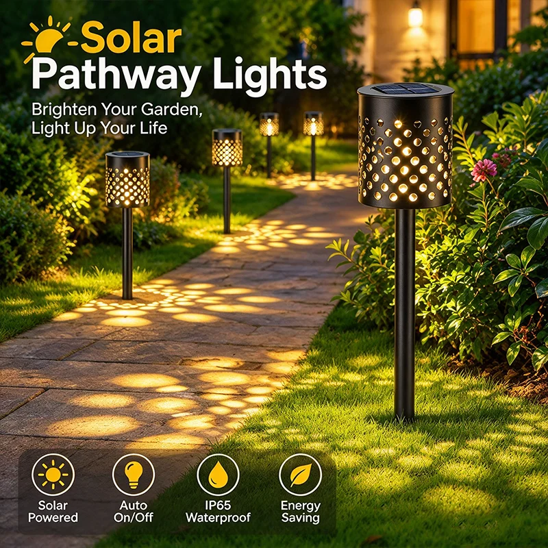 Solar Lawn Light and Shadow Lamp, Courtyard Garden Lawn Light, Atmosphere Enclosure Lamp Landscape Layout Villa Decoration Light