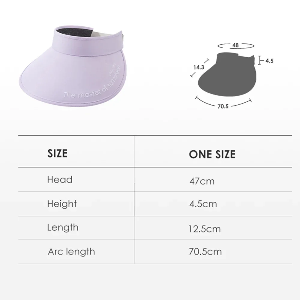 OhSunny Visor Caps Professional Sun Protection Adjustable Empty Top Big Brim Anti-UV UPF 50+ Sunhats for Men Women Outdoors