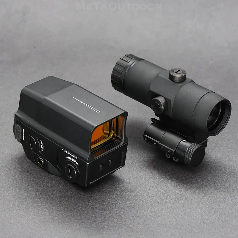 Imagem -05 - Reflexo Holográfico Red Dot Sight Shooin Optics Scope 3x Lupa Combo Tático Base Integrada de Montagem qd