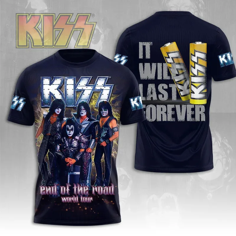 Rock Band Kiss T-shirts 3D Printing T Shirt Summer Men Women Funny Hip hop Short sleeve O-neck Tee Shirt Street Man Tops