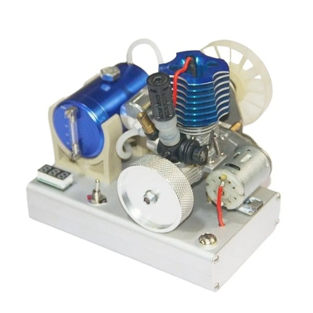18 Level Methanol Metal Engine Model Air Cooled Electric Start Digital Display Starter Base Miniature Methanol Engine Model