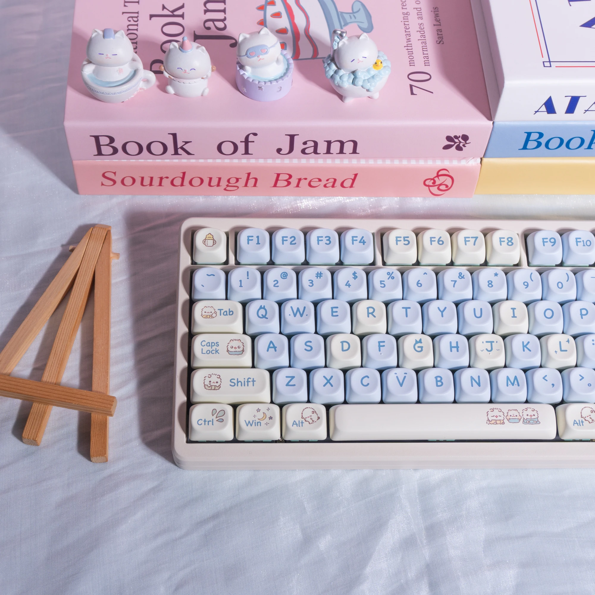 130+ مفاتيح MOA Profile Blue Cat PBT أغطية مفاتيح صبغ جمركي أغطية مفاتيح فرعية لمفاتيح Cherry Gateron MX لوحات المفاتيح الميكانيكية