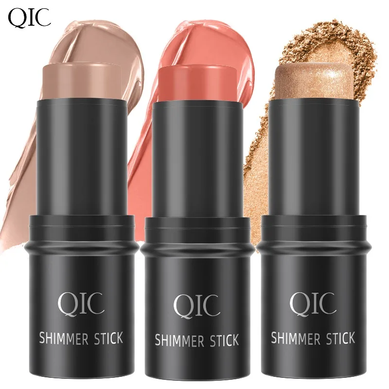 QIC 3-Color متعددة الوظائف كونتور عصا مجموعة برونزي ظلال الوجه تمييز وأحمر الخدود 3 في 1 طقم عصا ماكياج طويلة الأمد هدية #6